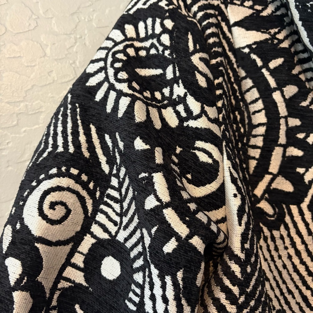 Desigual designer tapestry black white red we love jacket coat RARE size 10 NEW - Picture 10 of 16